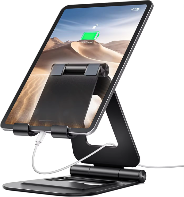 iDock Ergonomic Portable Folding Aluminum Alloy Angle Adjustable Stable Tablet Holder iPad Stand