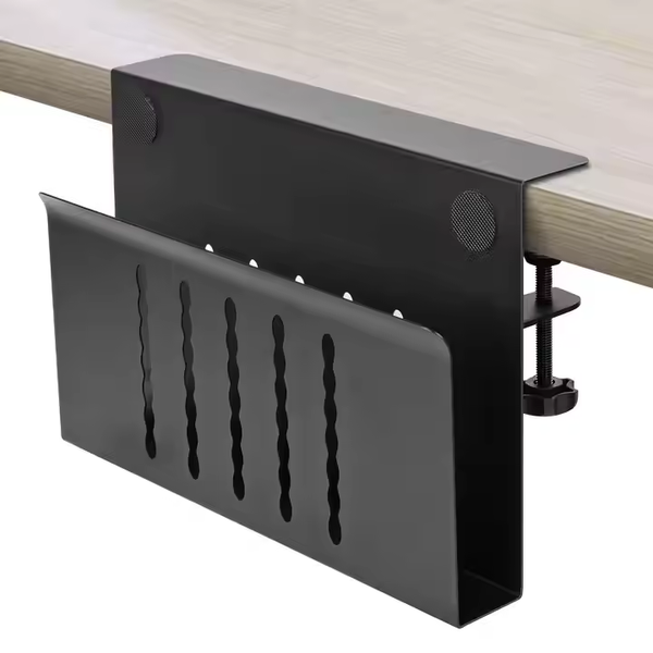 iDock Desk Side Storage Under Steel Hanging Organizer No Drill Cable Management Tray bracket Laptop Holder