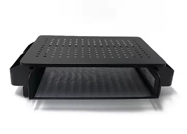 iDock Metal Mesh Printer Holder Desk with Pull Out Storage Organizer Drawer Monitor Stand Riser
