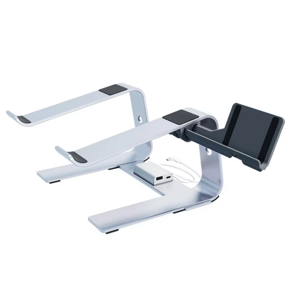 iDock Ergonomic Laptop Mount for Desk Laptop Riser Notebook Stand with Phone Stand