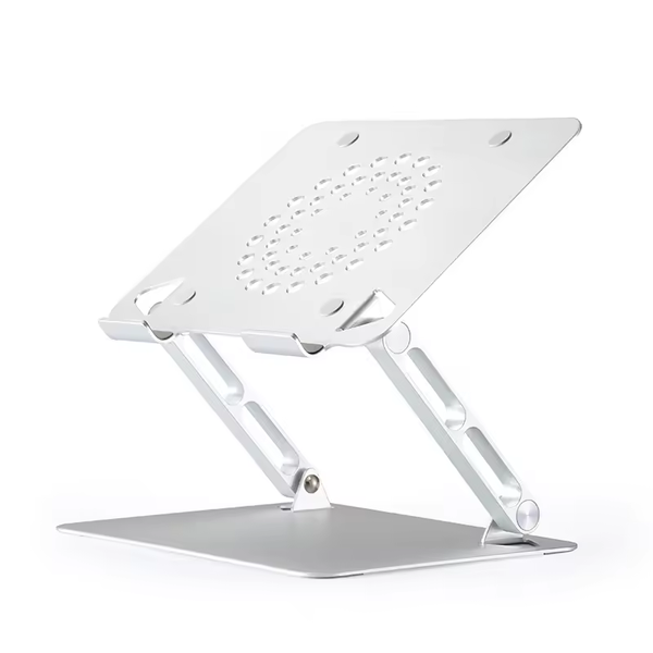 iDock Ventilated Cooling Ergonomic Aluminium Height Angle Adjustable Foldable Portable Laptop Stand with Fan and USB HUB
