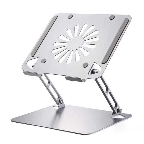 iDock Ergonomic Height Multi Angle Adjustable Foldable Metal Laptop Stand Fan and USB Optional