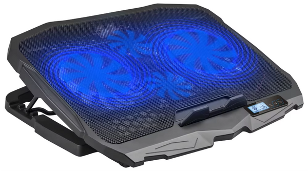 iDock Ergonomic Heights Adjustment Laptop Cooling Pad 4 Fans Up to 17.3 Inch Notebook Cooler with 2 USB Ports