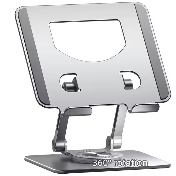 iDock Ergonomic Portable Foldable Adjustable 360 Rotating Aluminum Alloy Desktop iPad Holder Tablet PC Stand