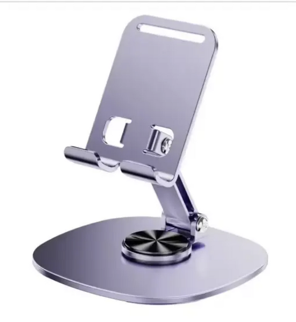 iDock Portable Aluminum Fully Foldable Angle Adjustable Desk 360 rotation Cell Phone Stand Holder